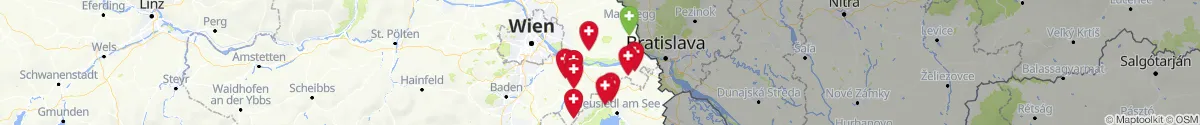Kartenansicht für Apotheken-Notdienste in der Nähe von Rohrau (Bruck an der Leitha, Niederösterreich)